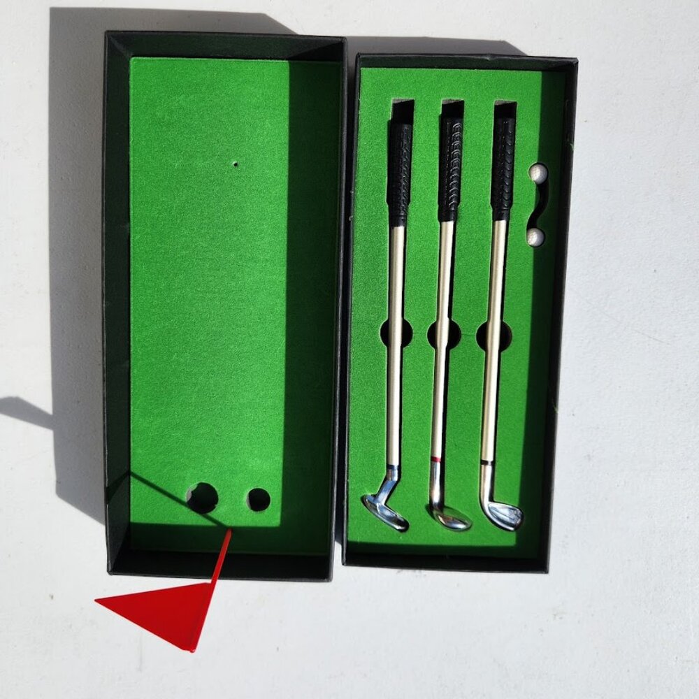 NEW Golf Pens Golfing Golfer Gag Gift Set Desk Accessories Decor Table Game Mini - Picture 9 of 13